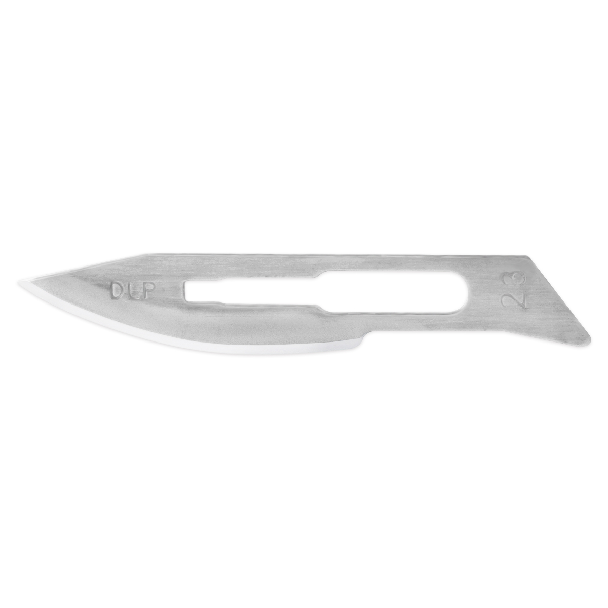 Dentro de nuestros productos para uso quirúrgico contamos con hojas para bisturí desechables en diferentes tamaños, fabricadas en acero inoxidable tipo BSI (F) importado de Suecia. Son productos utilizados en cirugía general y de alta especialidad estériles y desechables. Son manufacturadas utilizando tecnología de vanguardia, tienen un corte óptimo, limpio y preciso. Los bisturís DL están herméticamente sellados en una envoltura abre fácil de aluminio en ambas caras, no susceptibles a las condiciones atmosféricas del exterior. Su esterilización es por radiación Gamma, garantizada a la DOSIS MÍNIMA 8.0 kGr (0.8 M rad). Se adapta a mangos de bisturí números 3 (No. De hoja:10, 11, 12, 15) y 4 (No. De hoja: 20, 21, 22, 23, 24).
